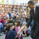 President Obama talks to students at Long Branch Elementary School in Arlington, Va. (Saul Loeb/AFP/Getty Images)